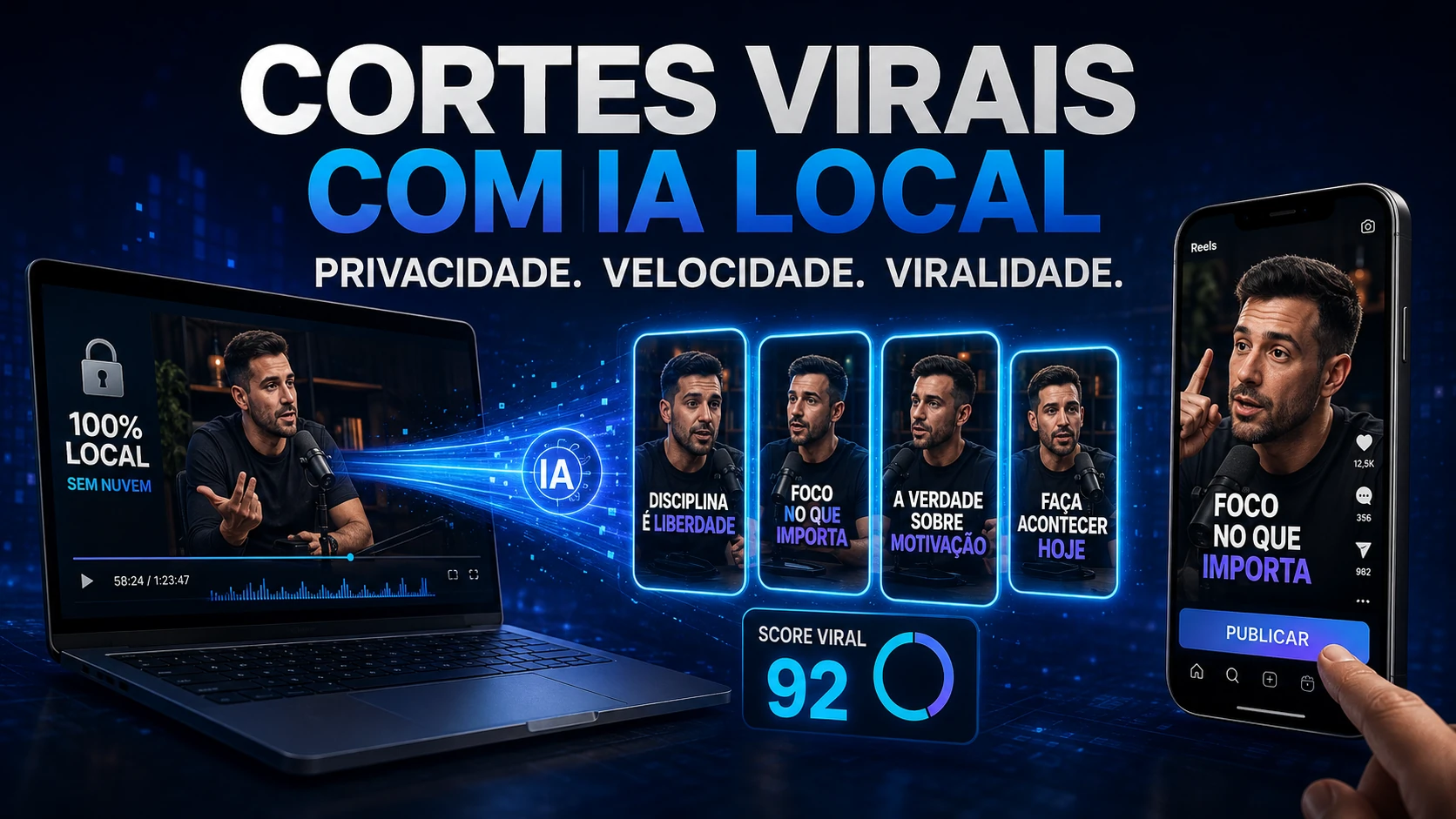 Cortes Virais com IA Local — Privapixel Top Active X